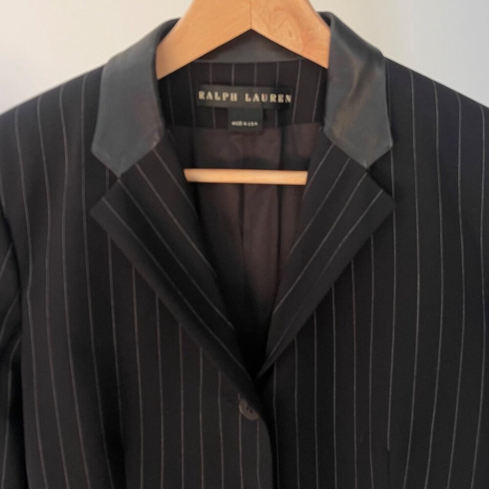 Vintage Ralph Lauren Womens Quiet Luxury Blazer Size 10 Pinstripe Old Money USA - Picture 4 of 10